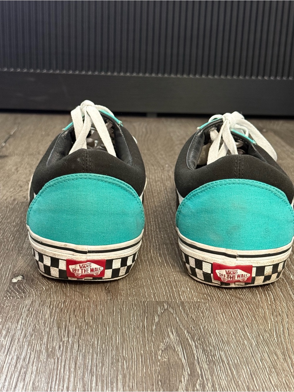 Vans Black & Teal Low-Top Skate Sneakers |Size 15 - Picture 4 of 7